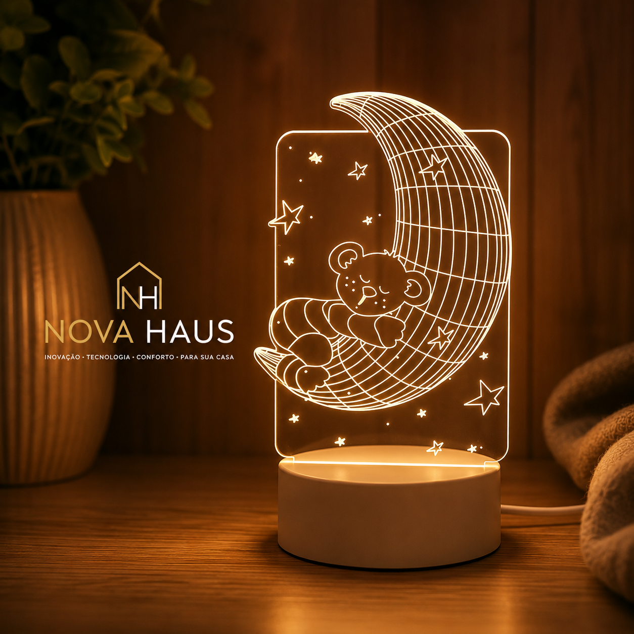 Luminária De Mesa Abajur 3d